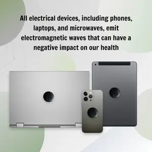 5 Authentic Shungite Anti 5G EMF Radiation Stickers for Phone  Tablet Laptop Computer, Black, Polished Accessories Cellphone Smartphone Phonecase