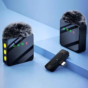 Wireless Lavalier Microphone for iPhone 15/16/17 and USB-C Android Devices, Noise-Canceling Mic for Video Recording, Youtube, Tiktok Live, Vlogs