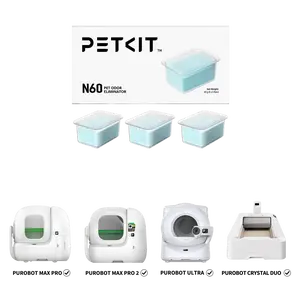 PETKIT N60 Pet Odor Eliminator for Purobot Ultra and Purobot Max Pro Self-Cleaning Cat Litter Box, Long-Lasting Effective Litter Box Odor Control, Natural Formula (Pack of 3)