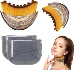 2PCS Lymphatic Contour Face Brush, Drainage Massager for Face & Neck, Chin Jawline Sculpting Tool, Ergonomic Design for Anti-Swelling & Fatigue Relief