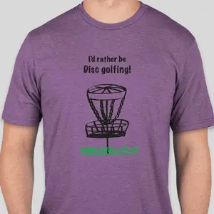 Disc Golf Tee Shirt featuring custom designed art Casual Menswear