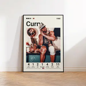 Stephen Curry Poster, Golden State Warriors Poster, Gift For Stephen Curry Fan,  Poster, Sports Poster,  Fans, Basketball Gift ( Unframed - Print Only )