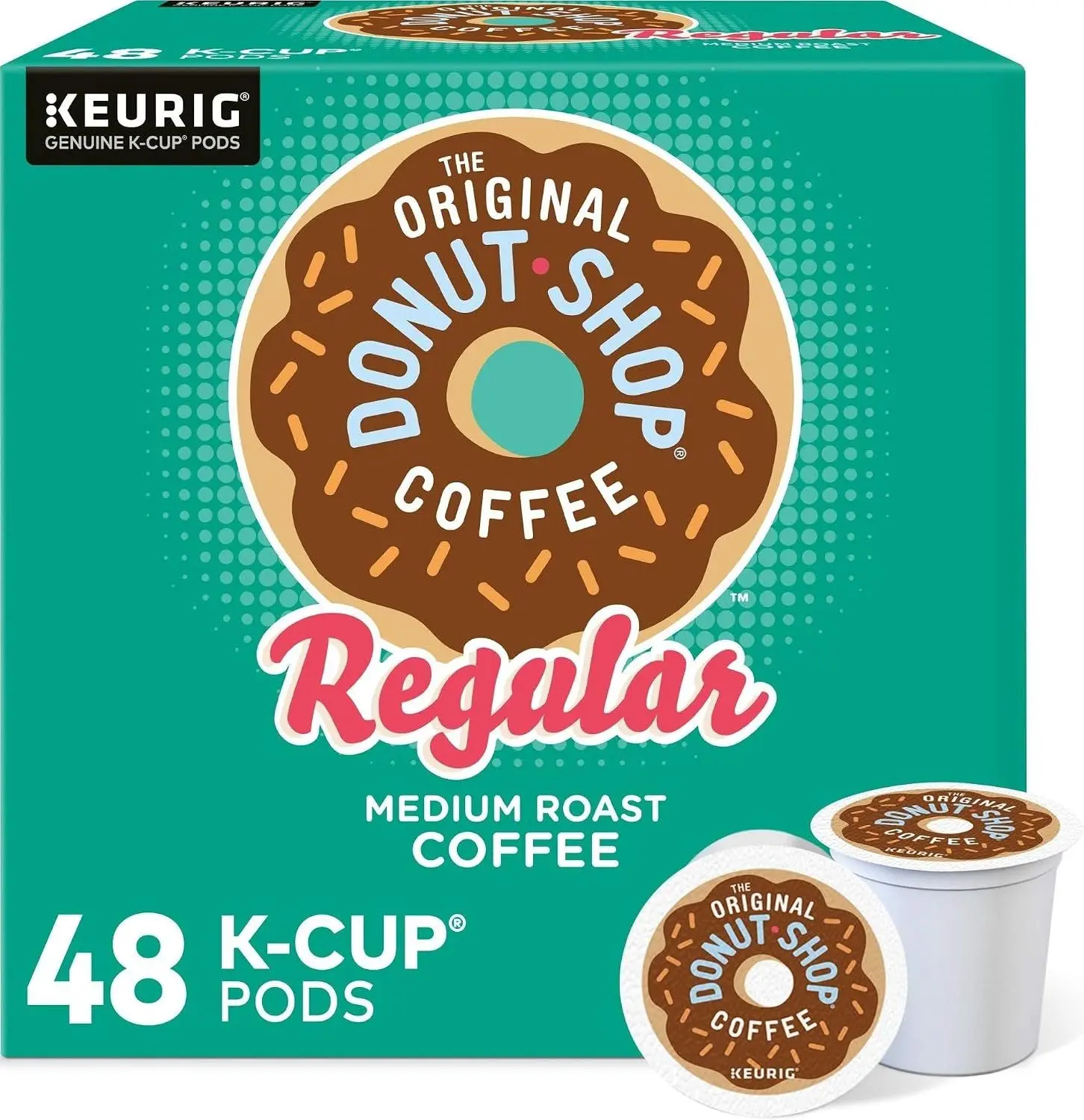 The Original Donut Shop Regular, Single-Serve Keurig K-Cup Pods, Medium Roast Coffee Pods, 32 Count