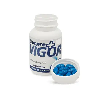 PEAK VITALY CAPSULES | Siempre+ | Natural Herbal Complex with Maca, Ginseng, Damiana & Tribulus (10 Softgels)