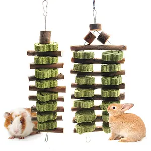 Bunny Chew Toys  for Teeth Grinding, Improve Dental Health, Treats for Rabbits Guinea Pigs Chinchillas Bunnies Hamsters