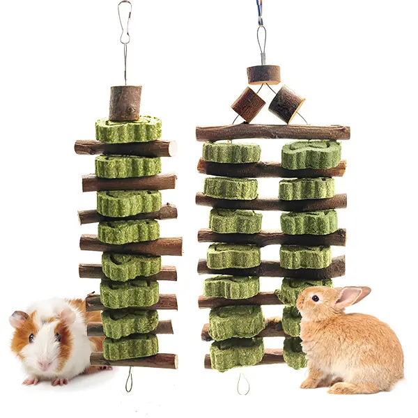 Bunny Chew Toys  for Teeth Grinding, Improve Dental Health, Treats for Rabbits Guinea Pigs Chinchillas Bunnies Hamsters