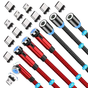 Magnetic Charging Cable（7-Pack, 1.6ft/3.3ft/6.6ft/10ft/6.6ft/6.6ft/6.6ft）LED Light Magnetic USB C Charging Cable, 3 in 1 Magnetic Phone Charger Magnet for Micro USB, Type C, iProduct Devices