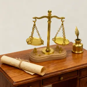 1:12 Dollhouse Accessories Mini Balance Scale Vintage Retro Model Ornaments for Miniature Scenes Realistic Toy Accessories DIY Pocket Decorations