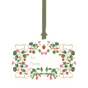 Berry Pom Pom Gift Tags