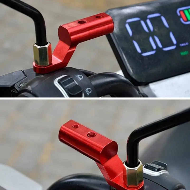 1pc Motorcycle Rearview Mirror Expander Bracket High Quality Universal Adapter Holder Mount Aluminum Alloy Motor Parts Accessories Motorbike Accessories Motorcycle Accessory