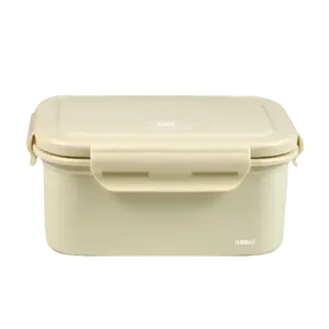 KeeperTen Microwave Safe Stainless Steel Food Storage Container(IVORY, 37 oz / 1100mL) Leakproof Bento Lunch Box, Dishwasher & Freezer Safe, BPA-Free, Odor Resistant, Reheat or Store Meals On-the-Go