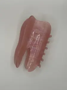 Large Pearly Pink Tooth Claw Hair Clip