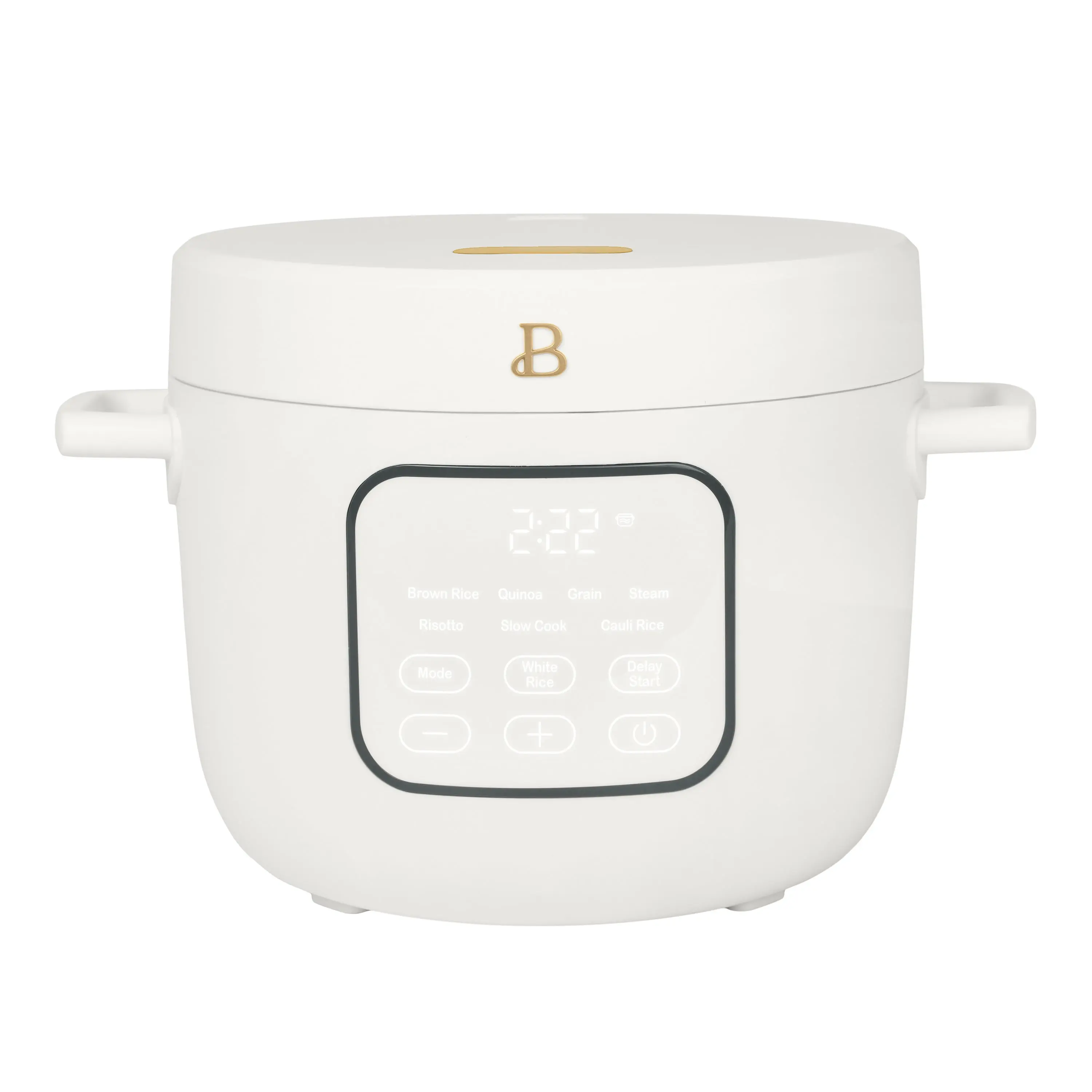 Beautiful 14-Cup Cooked, 6-Cups Uncooked Electric Rice and Grain Cooker, EverGood Ceramic Nonstick Coating, White Icing by Drew Barrymore, For kitchen