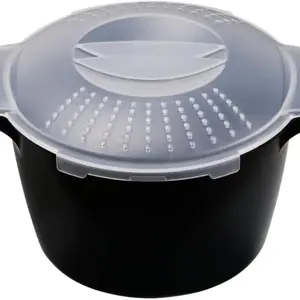 Professional Large Micro Cookware 2 Quart, Microwave Steamer for Vegetables, Cooker for Microwave - BPA Free, Dishwasher Safe