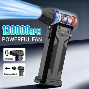 Powerful Turbine Fan Cordless Handheld Blower, Rechargeable 8000mah Battery, Durable for Snow Removal, Leaf Blowing, Dust Cleaning, BBQ Ventilation