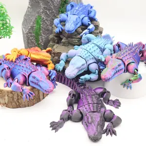 Realistic 3D Printed Crocodile Statue Figurine, Perfect Gift for Birthdays & Christmas, Decorative Ornament for Parties & Home Decoration