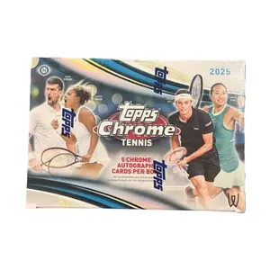 2025 Topps Chrome Breakers Delight Tennis Hobby Box - 5 Autographed cards