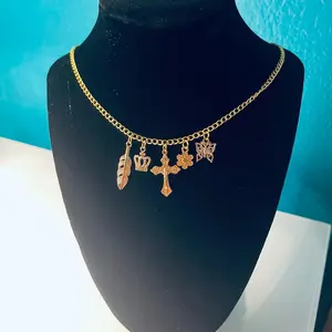 FizzLuxe Charms- Gold Goodness Custom Charm Necklace for Women gold necklace