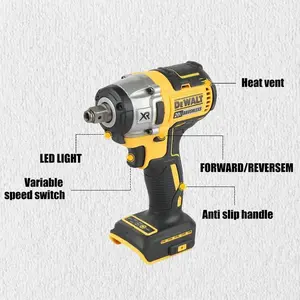 Dewalt DCF880  Brushless Impact Wrench High Torque Cordless Electric Wrench for Tire Repair 20V Rechargeable Power Tool with Brushless Motor