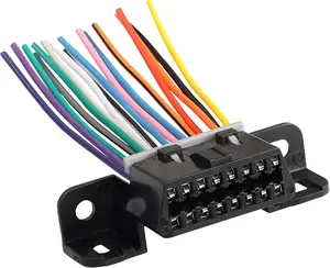 Pin OBD Female Connector Extension Cable,OBD Fixed Harness Assembled Plug Dash Port Wires,ECar Connection with Colorful Cables for Car Diagnostic Pcs