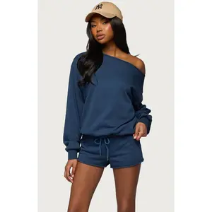 Edikted Women's Juana Off Shoulder Lightweight Sweatshirt