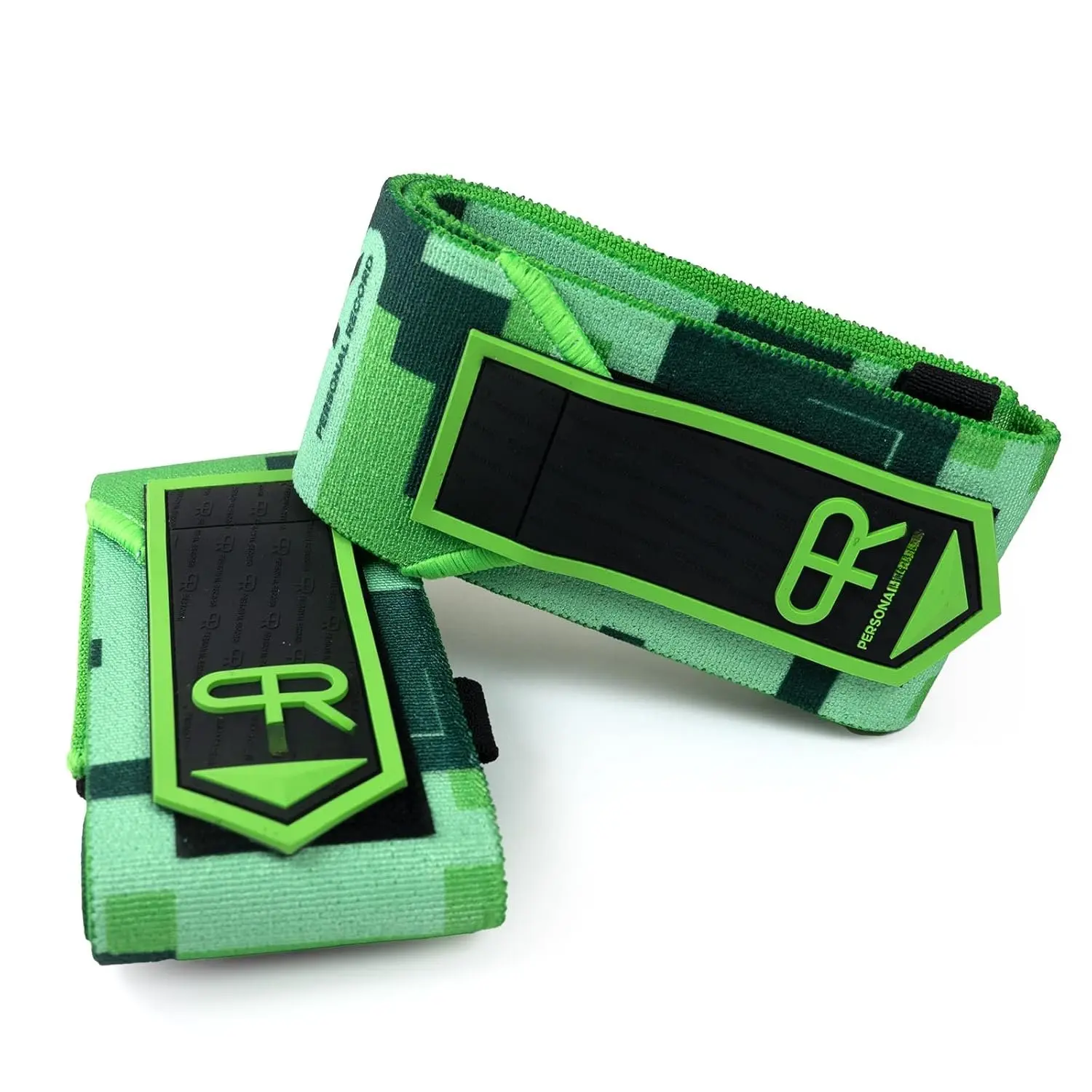 Elbow Wraps for Weightlifting - Heavy Duty Construction, 25% More Elasticity, Reinforced Stitching, Extra Wide Fastener, Easy to Adjust, (Digital Neon)