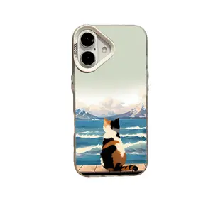 Serene Nautical Calico Cat Phone Case Shell Protective Cover Shockproof Phone Cover For IPhone 17 16 15 14 13 12 11 Aesthetic