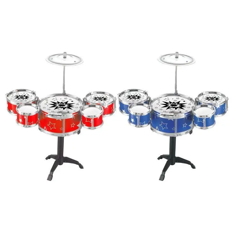 Kids Mini Percussion Drum Set, Preschool Learning Musical Toy for Music Enlightenment, Simulation Design, Ideal Gift for Boys