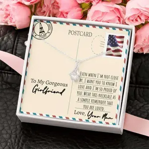 Girlfriend Necklace, Gorgeous Girlfriend Long Distance Necklace, Long Distance Relationship Gift For Her, Gifts For Long Distance Girlfriend, Message To My Daughter, Daughter Gift, Father Daughter Necklace, Christmas Gift, Birthday Gift