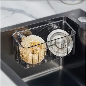2024 HOT iDesign Plastic Sponge Holder Suction Cups Ideal for Kitchen Sinks and Bathroom Organization