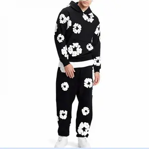 hoodedathletictracksuitunisex2piecerunningclothinglongsleevehoodiesweatshirt+trackpantssetembracedkapokloosejeansdenimtearshoodieladyclothes2piecesetswomenStreetwearJoggersAGift (Comes with every order)