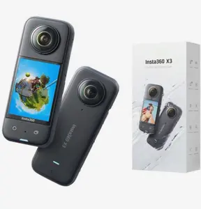 Insta360 X3 360-Degree Action Camera, 5.7K 360 Active HDR Video, 4K Single-Lens Shooting, Waterproof, for Vlogging.