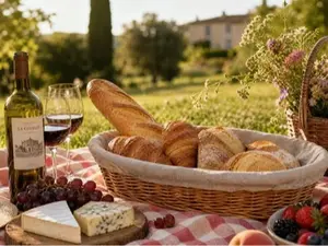European-style rustic woven bread basket
