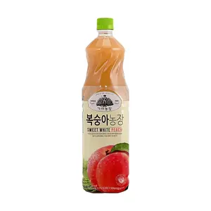 WOONGJIN Korean White Peach Juice Drink 1.5L - Sweet & Refreshing Fruit Beverage