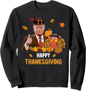 trump Thanksgiving Turkey funny Autumn fall 2024 men women Sweatshirt