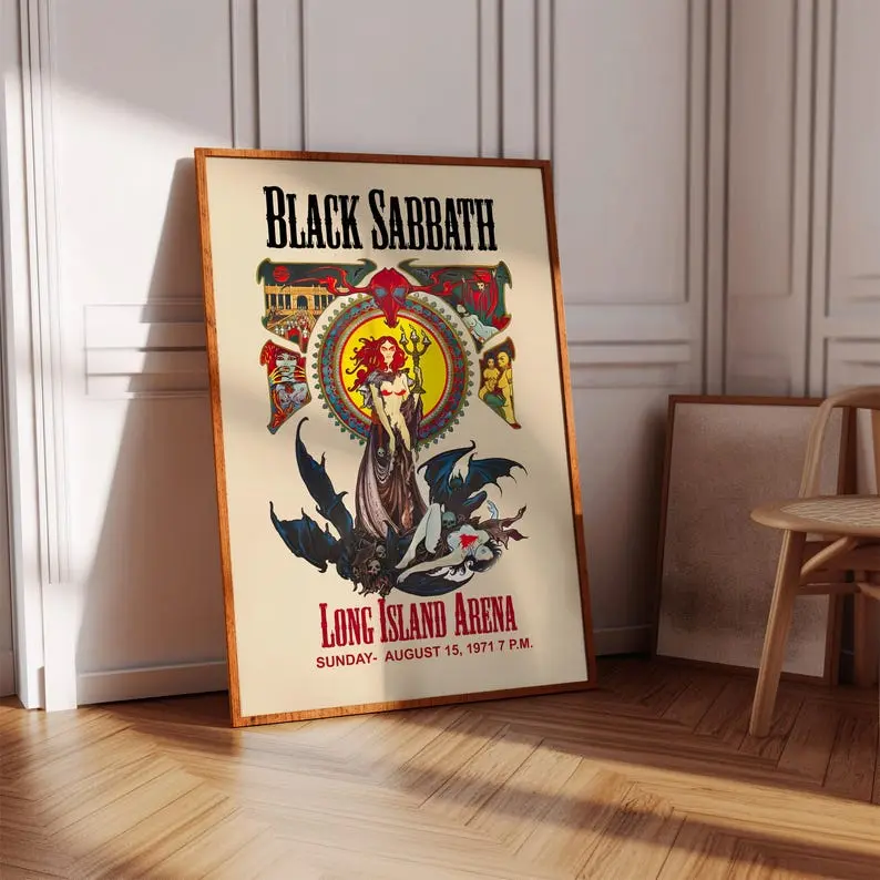 Black Sabbath Poster Print | Concert Poster | Album Poster Print | Album Cover Poster | Metal Music Poster | Room Decor | Music Gift