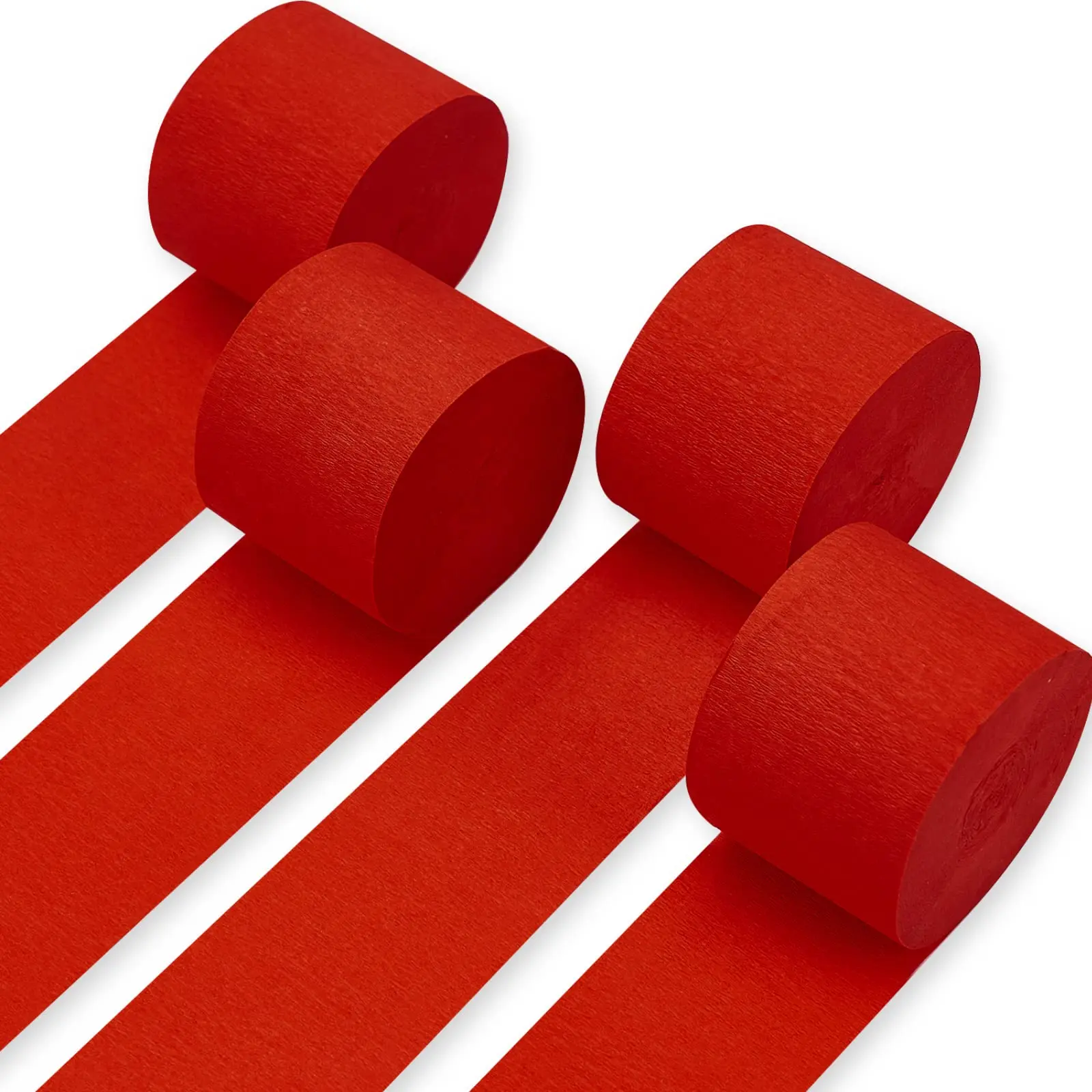 PartyWoo Elegant Crepe Paper Streamers, 4 Rolls (1.8 in x 82 ft/Roll, 328 ft Total) - Ideal for Wedding, Anniversary Festive Party Decorations
