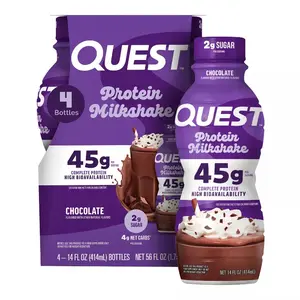 Quest Nutrition Ready to Drink High Protein Milkshake Chocolate Non-Caffeinated - 56 fl oz/4ct