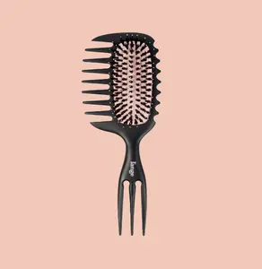 L'ANGE HAIR - TriWave Curl Brush, 3-in-1 Volumizing Curl Brush, All Hair Types, Boar Bristles, Detangler Brush, Curling Brush