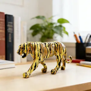 Leopard Roaring Art Resin Statue, Desktop Decoration, Collector's Exclusive Unique Collection, Handmade Elegant Home Decor