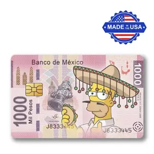 Homero Custom Debit Peso Credit Card Cover Skin Sticker