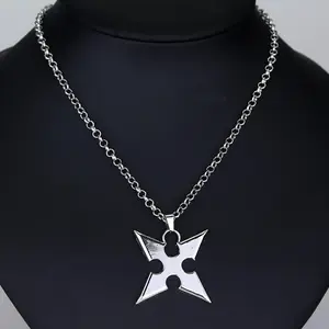 Kingdom Hearts Cosplay Metal Alloy Necklace Cartoon Movie Sora X Pendants Darts Rope Chain Men's Jewelry Accessories GiftsGift
