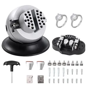 【Summervibes】VEVOR Ball Vise,  , 3" Engraving Setting Tool, 360° Rotation Engraving Block Vise, 30 PCS Attachment Jewelry Engraving Block Tools Standard Block for Gemstone Inlay and Small-Scale Engraving