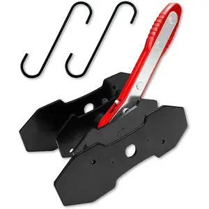Brake Caliper Compression Tool,Caliper Piston Compressor Tool with Extra 2Pcs Large Plates 1.57"-2.95" for Disc Brake Pad Spreader,Brake Caliper Press Tool with 2 Break Caliper Hangers,Red
