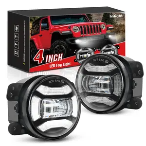 Nilight 2007 2008 2009 2010 2011 2012 2013 2014 2015 2016 2017 2018 Jeep Wrangler JK TJ LJ DRL Fog Light Assembly