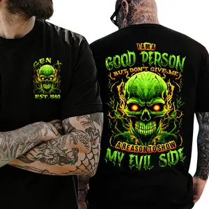 Gen X Tshirt - My Evil Side Custom Year Generation X T-shirt Cotton Classic Fit Streetwear Top for All Seasons Unisex Womenswear