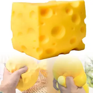 New 2026 Cheese Squishy Toy,Slow Rising Squeeze Block,Stress & Anxiety Relief Fidget Toy for Kids & Adults