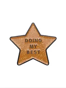 1 Piece Unisex Cute Letters & Star Design Brooch, Trendy Novelty Clothes Brooch, Fashionable Clothes Accessories for Women & Men As Gift for Friends