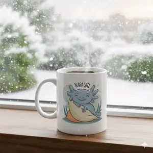 Axolotl Ceramic Mug for Coffee Lovers, Cute Creature Design, Ideal Gift for Birthdays, Home Decor, Office Use, Coffee Cup