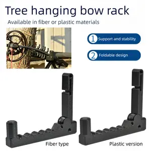 Folding Tree Mount Bow Holder – Fiberglass Composite for Compound & Recurve, Stable Outdoor Shooting